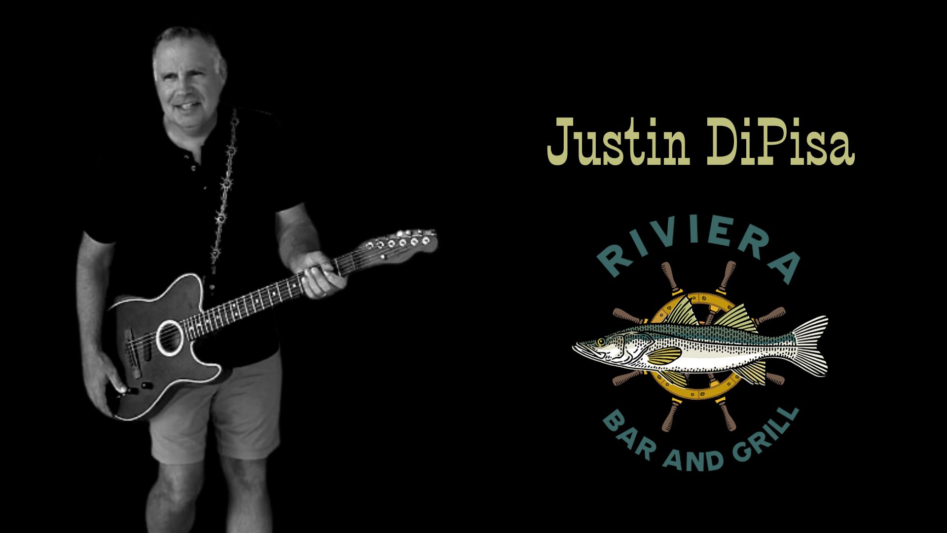 Justin Dipisa performing at Riviera Bar & Grill